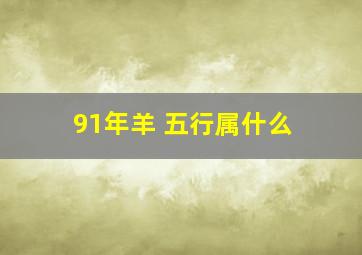 91年羊 五行属什么